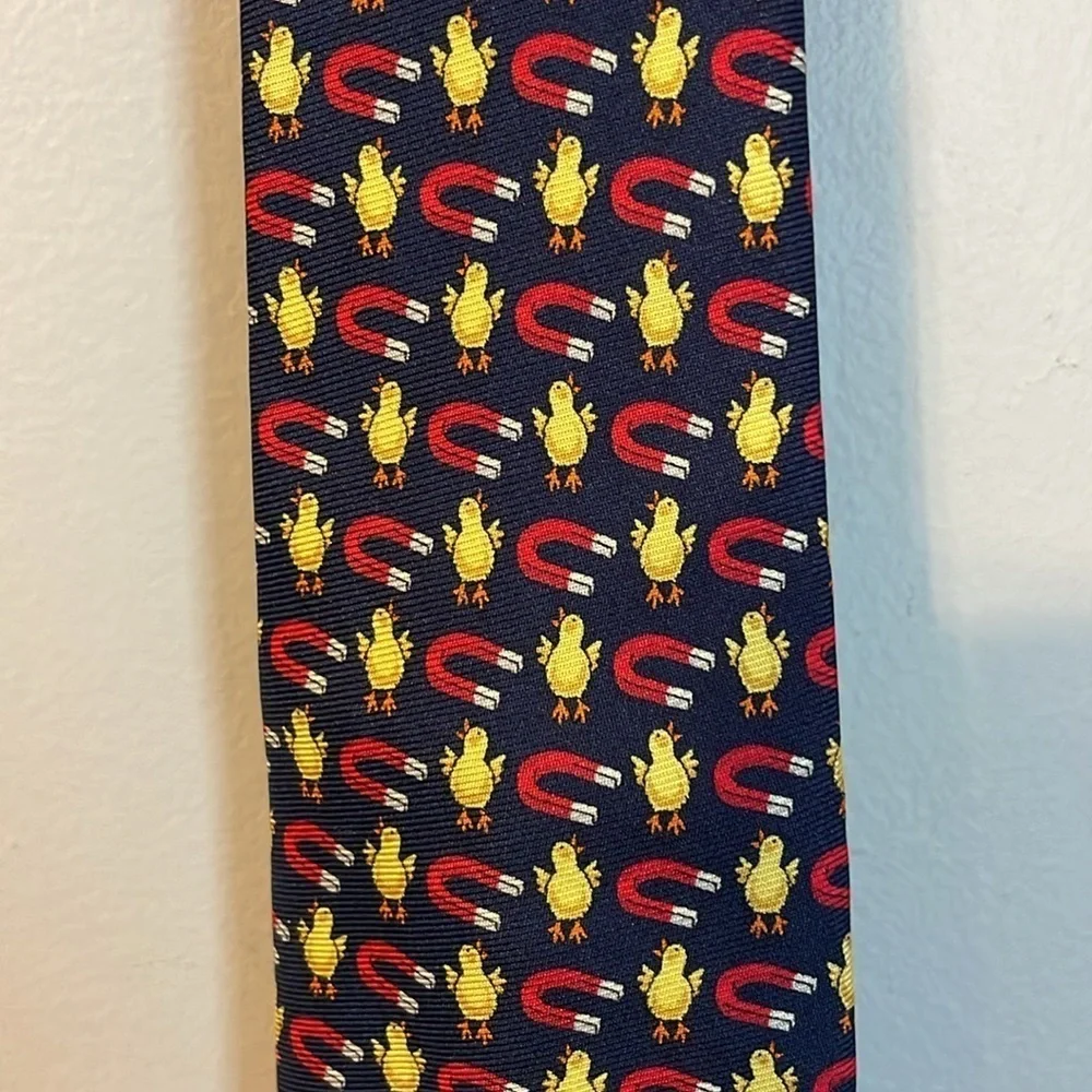 LazyJack Press Chick Magnet Silk Necktie Tie OS